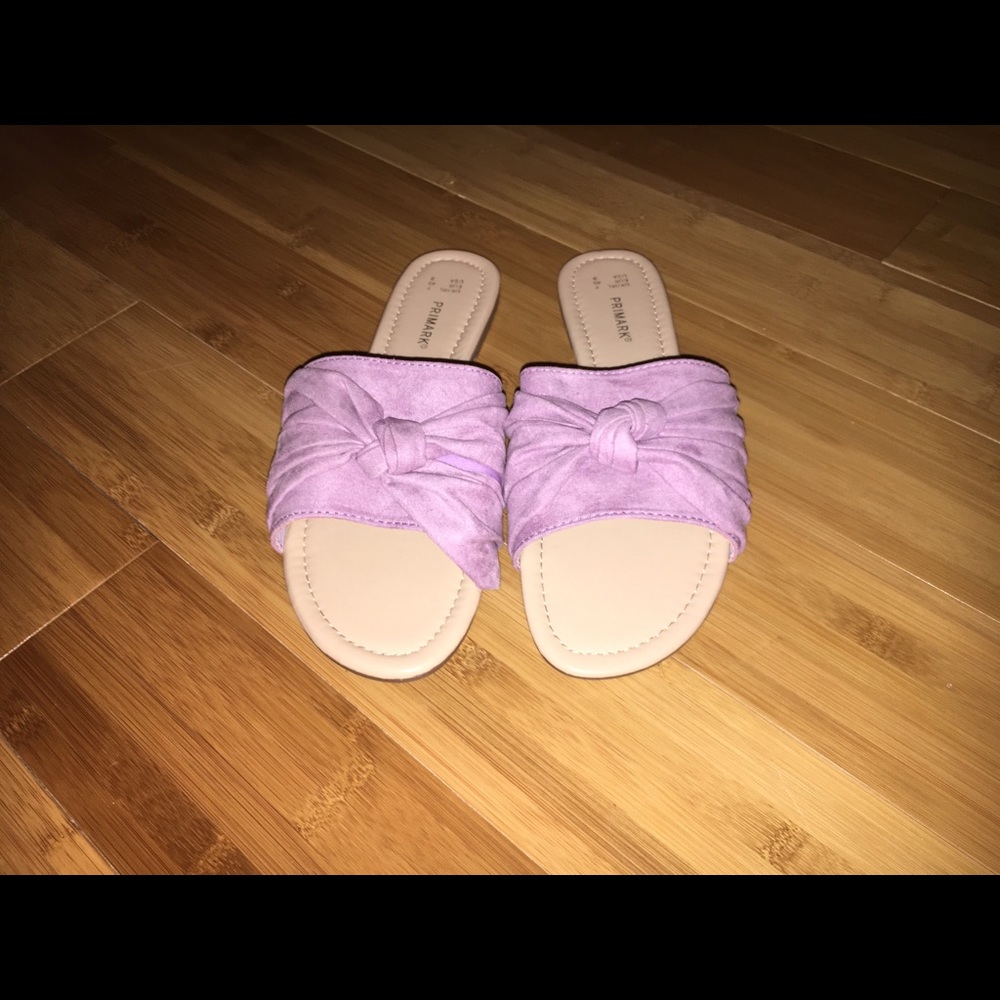 Purple Suede Sandals, Size 9